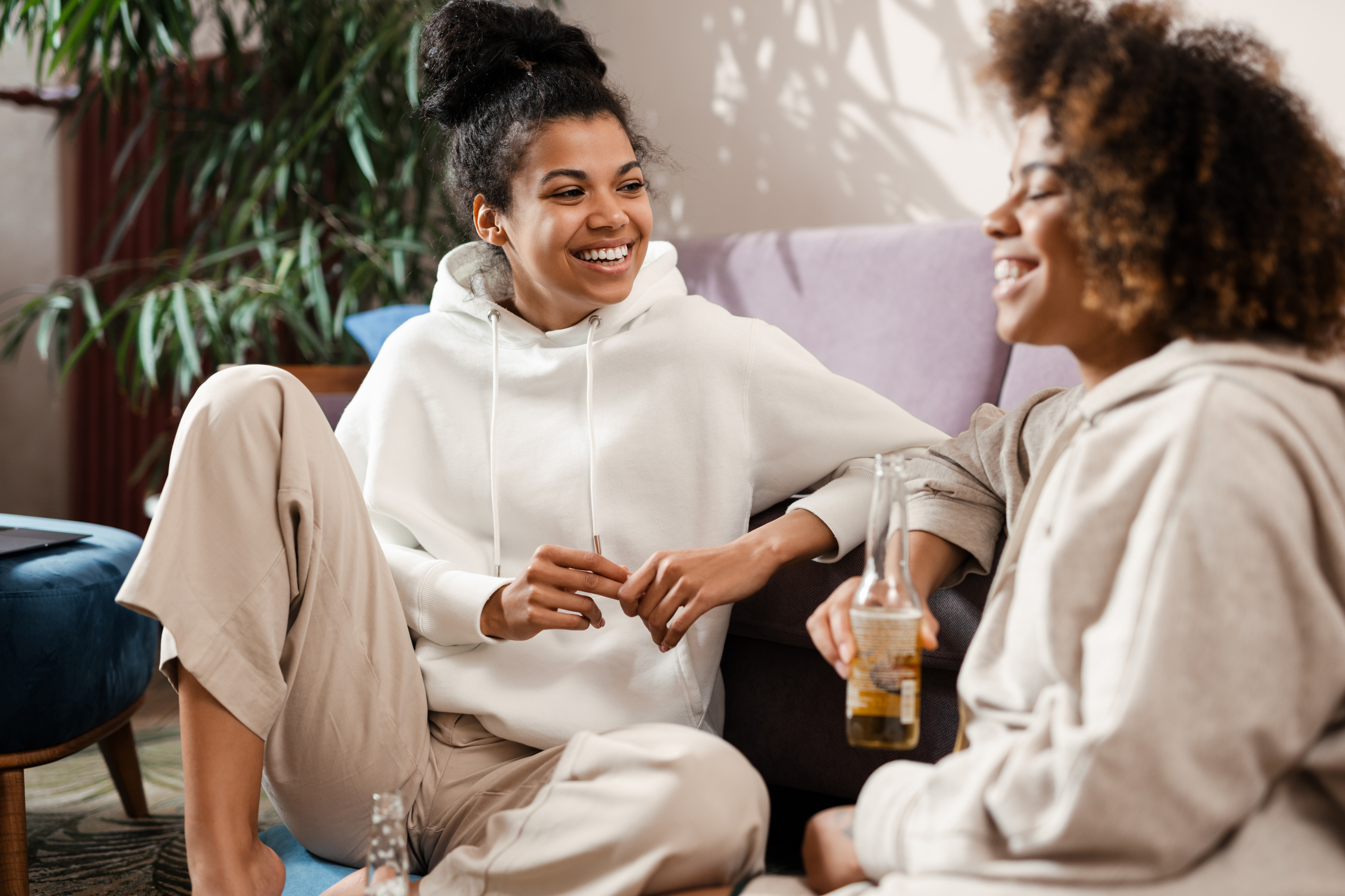 Two Happy Young African Women Friends